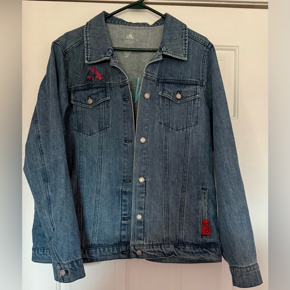 Disneyland Paris Stitch Embroidered Jean Jacket With Flowers